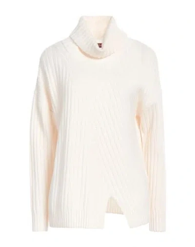Max Mara Studio Woman Turtleneck Ivory Size M Wool, Cashmere In White