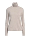 Max Mara Studio Woman Turtleneck Light Grey Size S Wool, Cashmere In Grey
