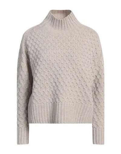Max Mara Studio Woman Turtleneck Light Grey Size S Wool, Cashmere In Grey