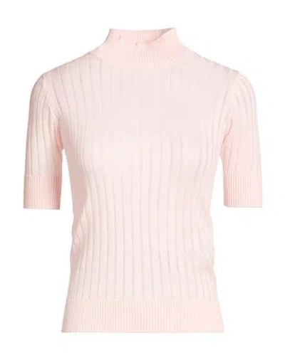 Max Mara Studio Woman Turtleneck Light Pink Size Xl Silk, Wool