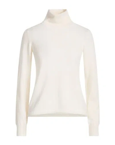 Max Mara Studio Woman Turtleneck White Size L Wool, Cashmere
