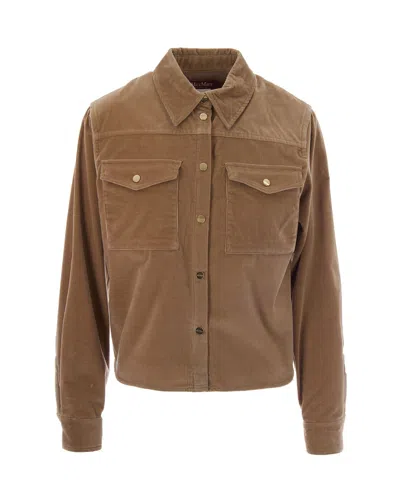 Max Mara Studio Women's Corduroy Button-up Shirt Jacket In Multi