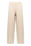 Max Mara Pantalone Dalla Gamba Ampia Tay In Misto Cotone Avorio Donna In Cream
