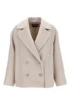 Max Mara Filovia Coats And Trench Coats Beige In Metallic
