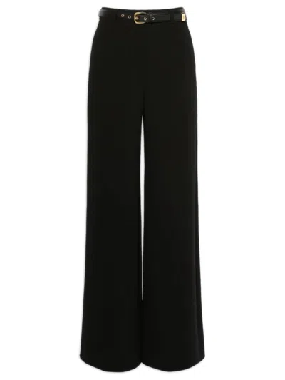 Max Mara Studio Women's High-cut Waistband Ski Pants With Zip Fly And Buttoned Back Pockets (size 40 In Nero