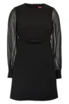 Max Mara Mini Abito Ritmo In Misto Triacetato Nero Donna In Black