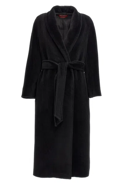 Max Mara Usa Coat In Black