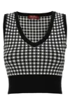 Max Mara Blackwhite Cropped Vest In Multicolor