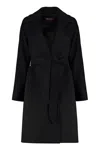 Max Mara Waist Belted Long Length Lapels Pockets