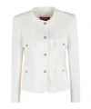 Max Mara Yana Cady Crop Jacket In White