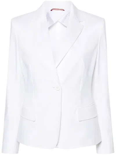 Max Mara Sarnico Single-breasted Blazer In White