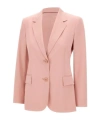 Max Mara Studio Yuppy Single-breasted Long-sleeved Blazer In Pink