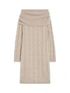 Max Mara Studio Zeo Knitted Dress Grey In Multi