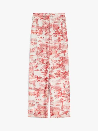 Max Mara Studio Zeus Long Trouser Red In Pink