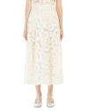 Max Mara Zitto Skirt In Floral Lace In Ivory