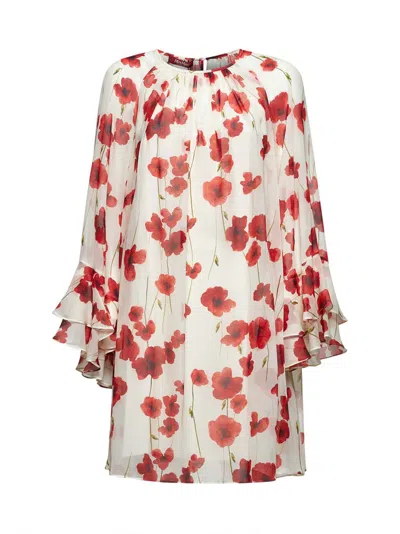 Max Mara Zoraide All-over Floral Printed Dress In White