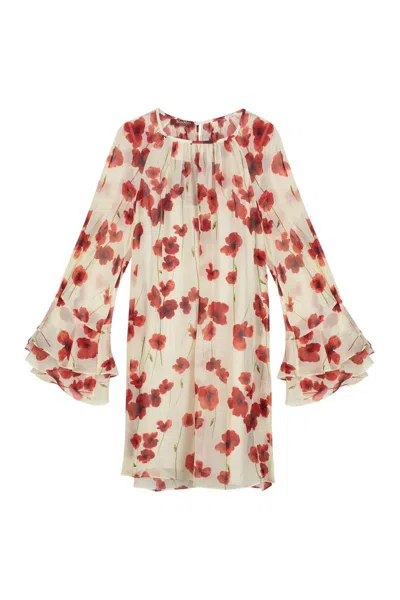 Max Mara Studio Zoraide Printed Silk Dress In Green