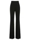 Max Mara Studio-inspired High-waist Flared Trousers With Pressed Pleats In Black
