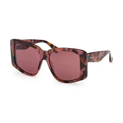 Max Mara Style Coloured Havana Mini Sunglasses In Pink