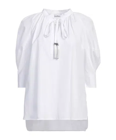 Max Mara Stylish And Versatile Short-sleeve Top In White