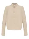 Max Mara Afelio Ribbed And Cable-knit Wool And Cashmere-blend Cardigan In Sand