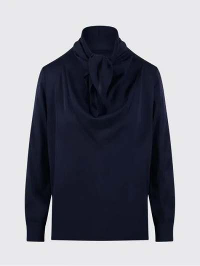Max Mara Stylish Mini Silk Dress In Navy Blue