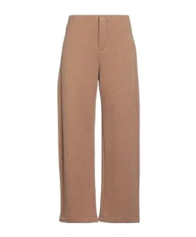 Max Mara Stylish Minimalist Loose Straight-leg Casual Pants In Brown