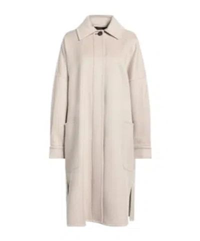 Max Mara Stylish Minimalist Single-breasted Coat In Neutral