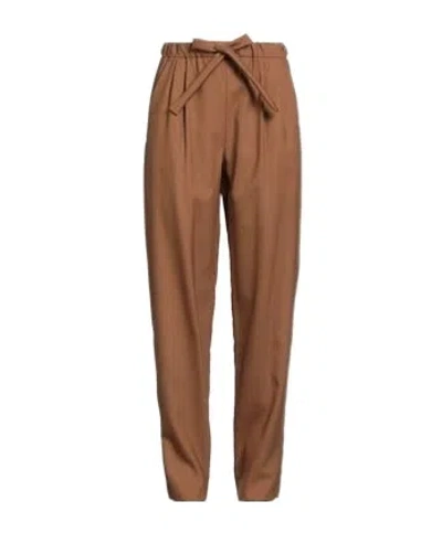 Max Mara Stylish Minimalist Slim-fit Suit Pants In Brown