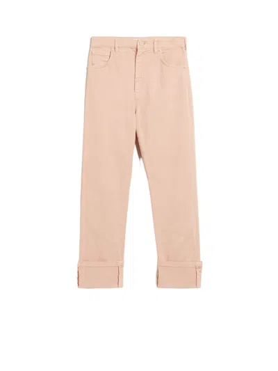 Max Mara Stylish Pink Wide Trousers For Women