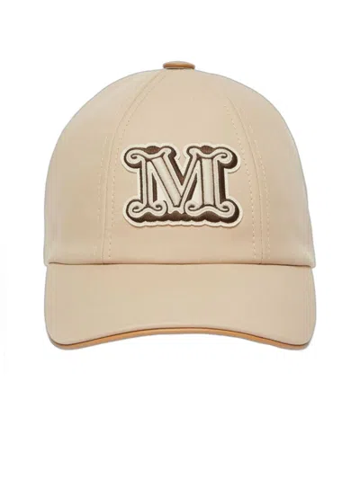 Max Mara Libero Monogram Baseball Hat In Teal
