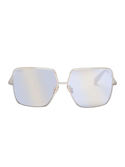 Max Mara Stylish Ss24 Gold Sunglasses For Women