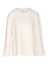 Max Mara Cotton Silk Sweatshirt Sweatshirts White In Neutral