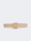 Max Mara Suede Belt In Yellow