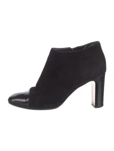 Pre-owned Max Mara Suede Boots In Black