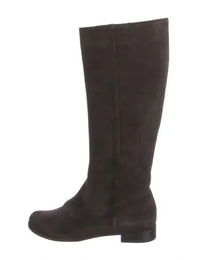 Pre-owned Max Mara Suede Boots In Brown