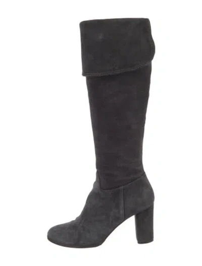 Pre-owned Max Mara Suede Boots In Gray