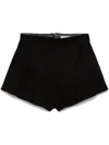 Max Mara Cedro Suede Mini Shorts In ブラック