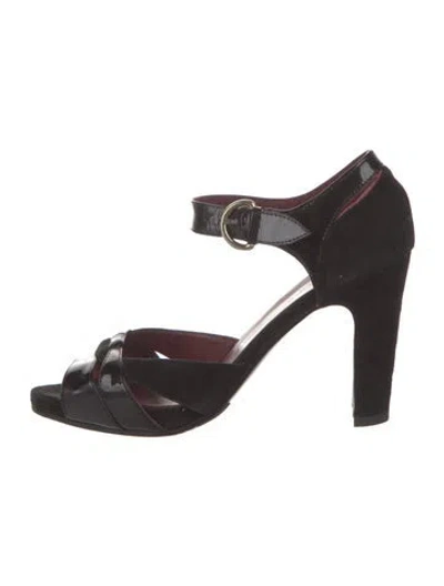 Pre-owned Max Mara Suede D'orsay Pumps In Brown