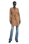 Max Mara Suede Duster Coat In Brown