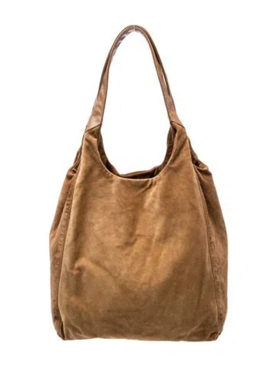 Pre-owned Max Mara Suede Hobo In Brown