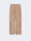 Max Mara Suede Joggers In Neutral
