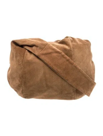 Pre-owned Max Mara Suede Messenger Bag In Brown