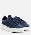 Max Mara Suede Platform Sneakers In Blue