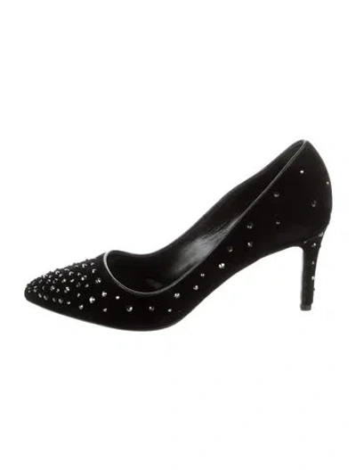 Pre-owned Max Mara Suede Pumps In Black