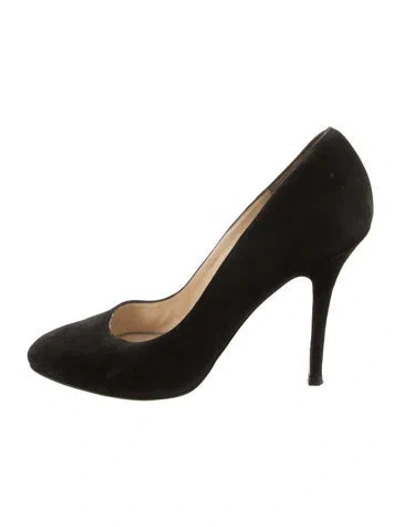 Pre-owned Max Mara Suede Pumps In Black