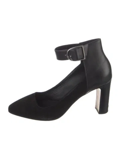 Pre-owned Max Mara Suede Pumps In Black