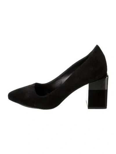 Pre-owned Max Mara Suede Pumps In Black