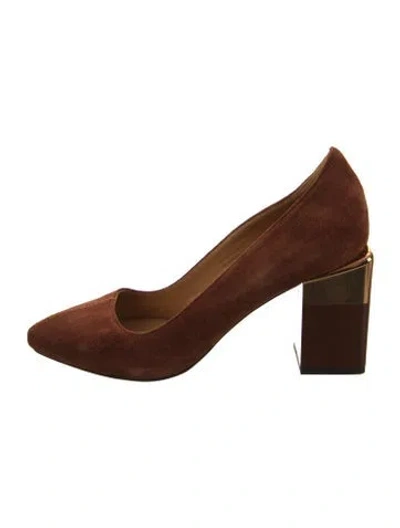 Pre-owned Max Mara Suede Pumps In Brown