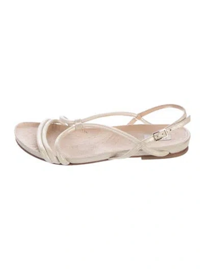Pre-owned Max Mara Suede Sandals In Neutrals